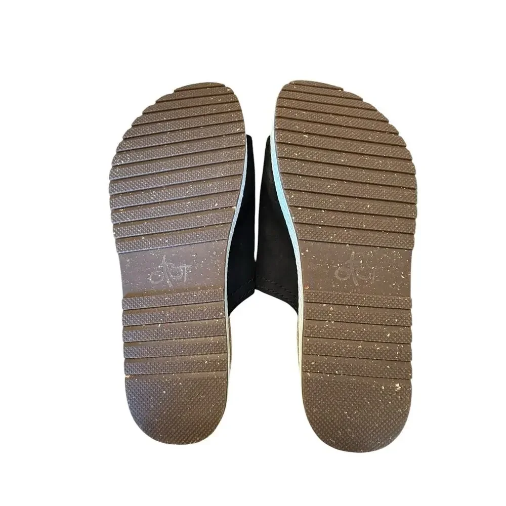 OTBT Wayside Black Suede Slide Sandals with Suede Upper Womens Size 11